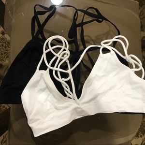 Black & White Strappy Bralettes